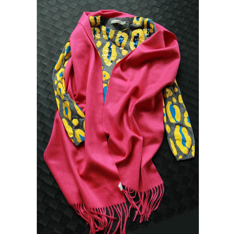 Pure Cashmere Scarves Rose Women Winter Scarf